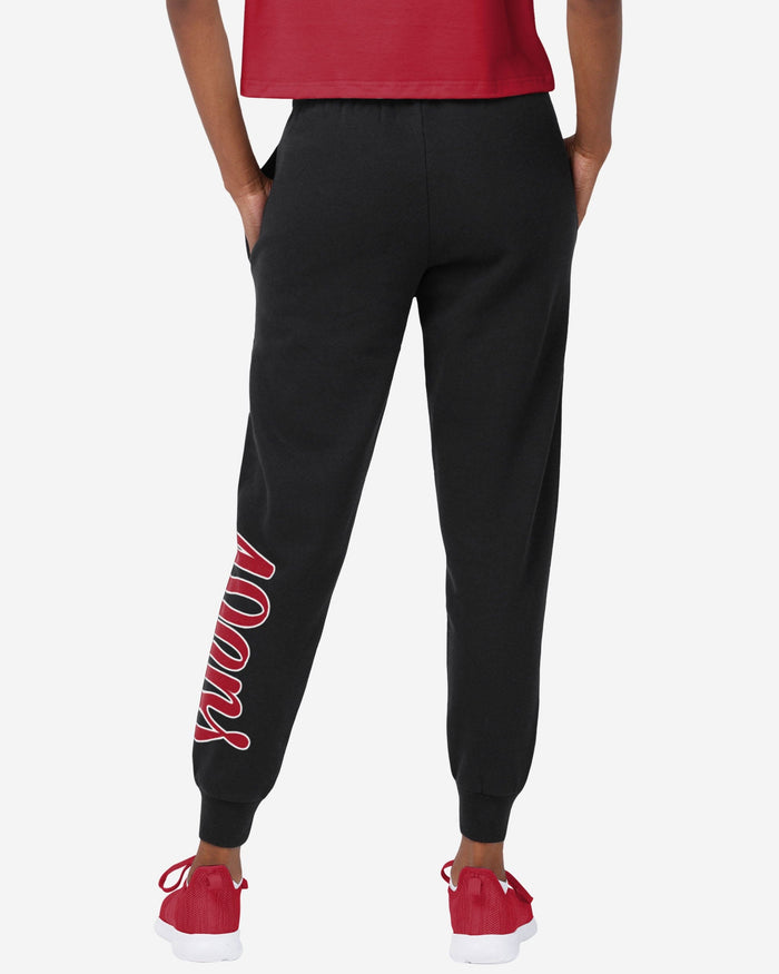 San Francisco 49ers Womens Script Wordmark Black Joggers FOCO - FOCO.com