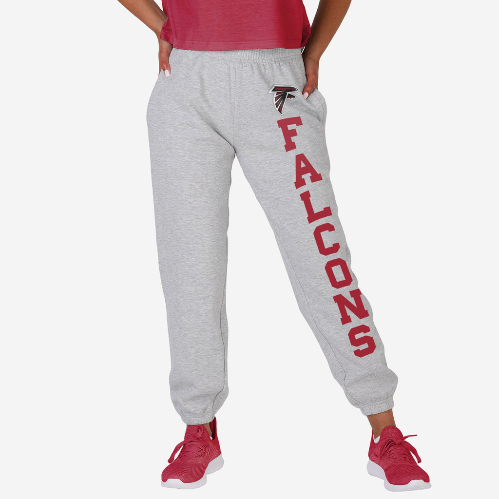 Atlanta Falcons Womens Big Wordmark Gray Sweatpants FOCO S - FOCO.com