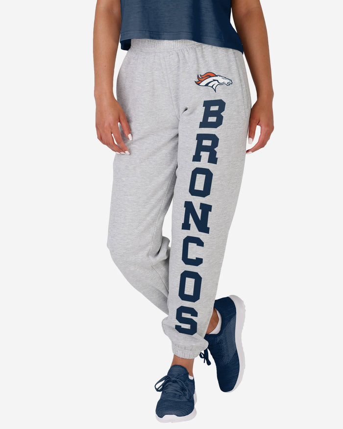 Denver Broncos Womens Big Wordmark Gray Sweatpants FOCO S - FOCO.com