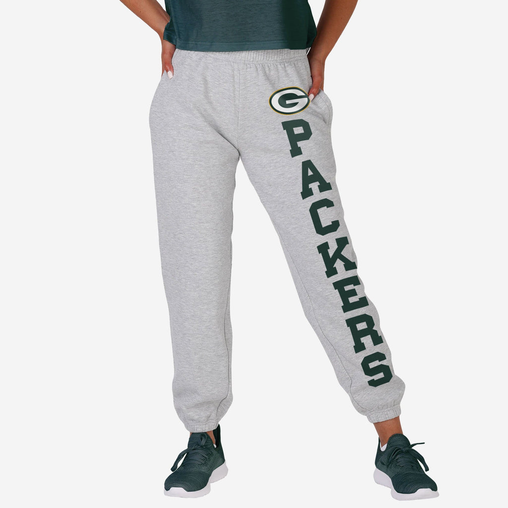 Green Bay Packers Womens Big Wordmark Gray Sweatpants FOCO