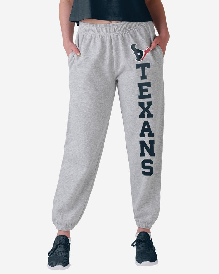 Houston Texans Womens Big Wordmark Gray Sweatpants FOCO S - FOCO.com