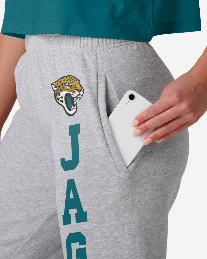 Jacksonville Jaguars Womens Big Wordmark Gray Sweatpants FOCO - FOCO.com