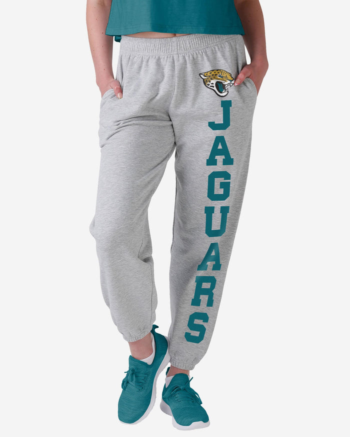 Jacksonville Jaguars Womens Big Wordmark Gray Sweatpants FOCO S - FOCO.com