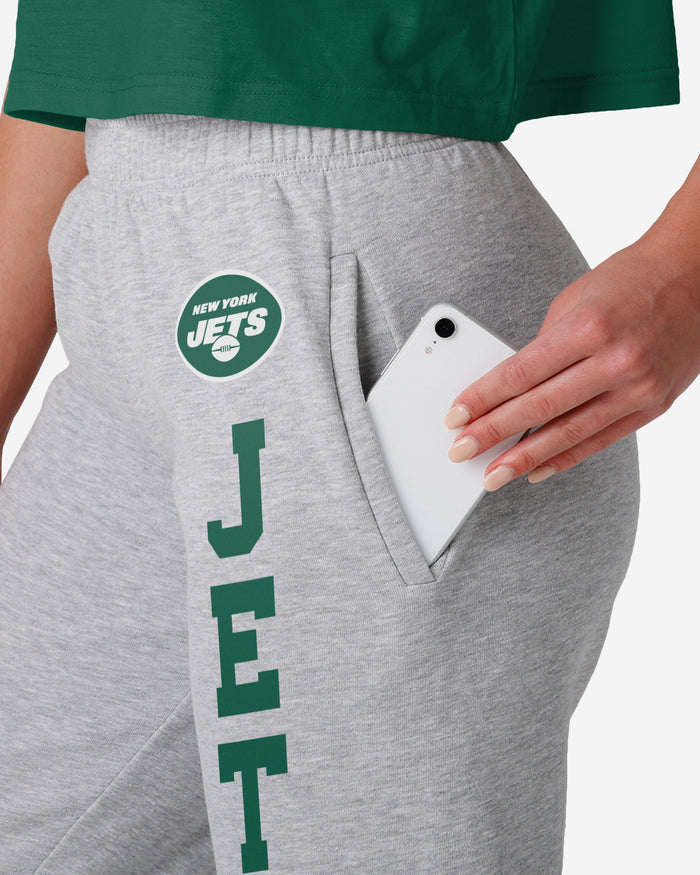New York Jets Womens Big Wordmark Gray Sweatpants FOCO - FOCO.com