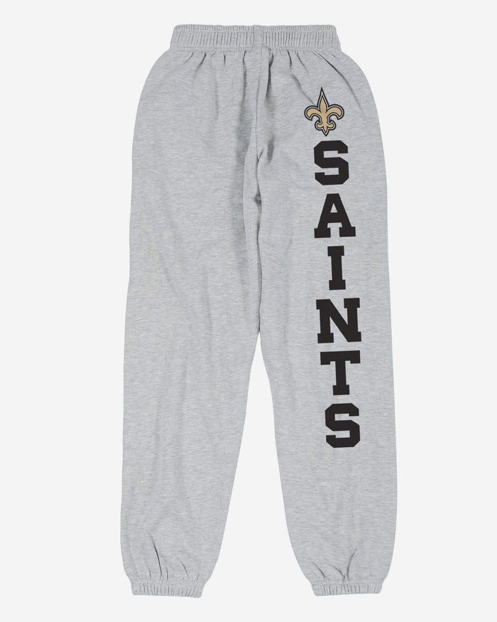 New Orleans Saints Womens Big Wordmark Gray Sweatpants FOCO - FOCO.com