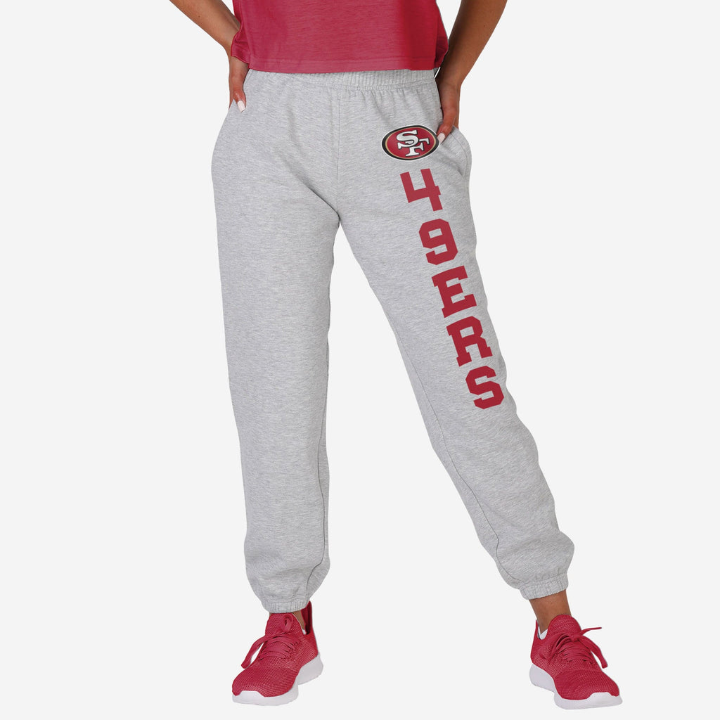 San Francisco 49ers Womens Big Wordmark Gray Sweatpants FOCO S - FOCO.com