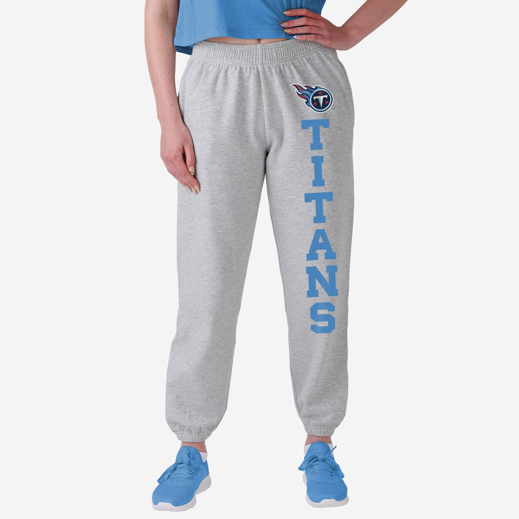 Tennessee Titans Womens Big Wordmark Gray Sweatpants FOCO S - FOCO.com