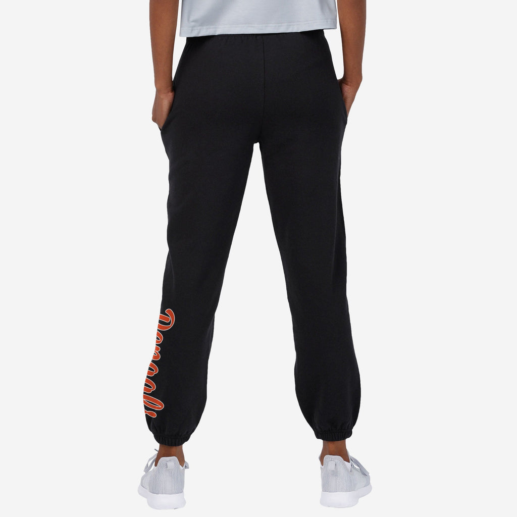 Cincinnati Bengals Womens Script Wordmark Team Color Sweatpants FOCO