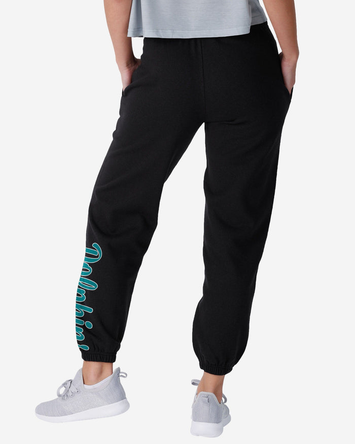 Miami Dolphins Womens Script Wordmark Team Color Sweatpants FOCO - FOCO.com