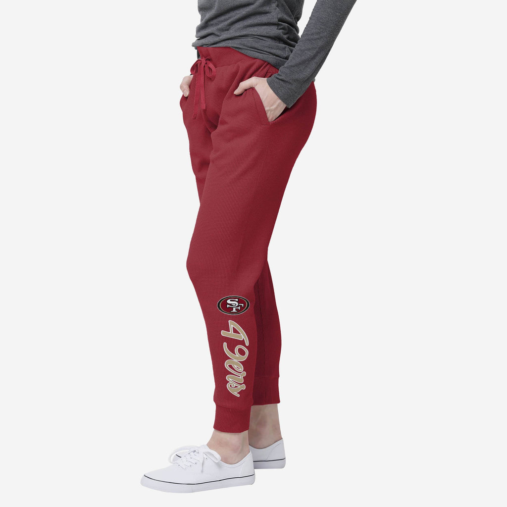 San Francisco 49ers Womens Waffle Lounge Pants FOCO S - FOCO.com