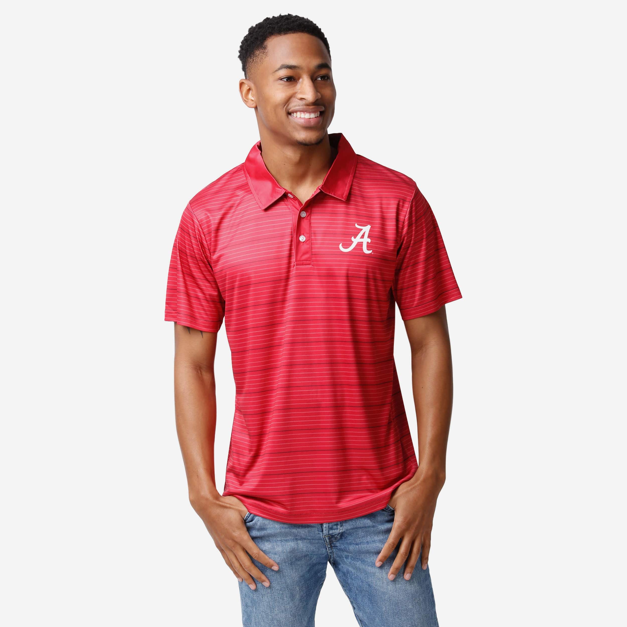 NCAA Louisville Cardinals Men's Classic-Fit Striped Polo Shirt 