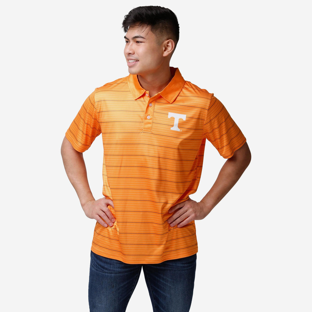 Tennessee Volunteers Striped Polyester Polo FOCO S - FOCO.com
