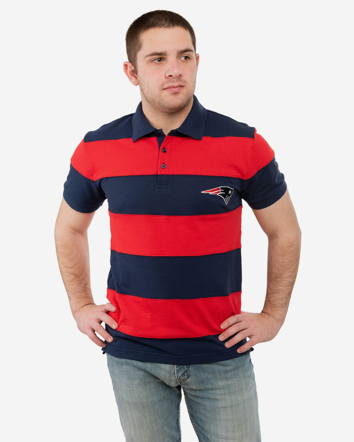 New England Patriots Rugby Stripe Polo FOCO S - FOCO.com