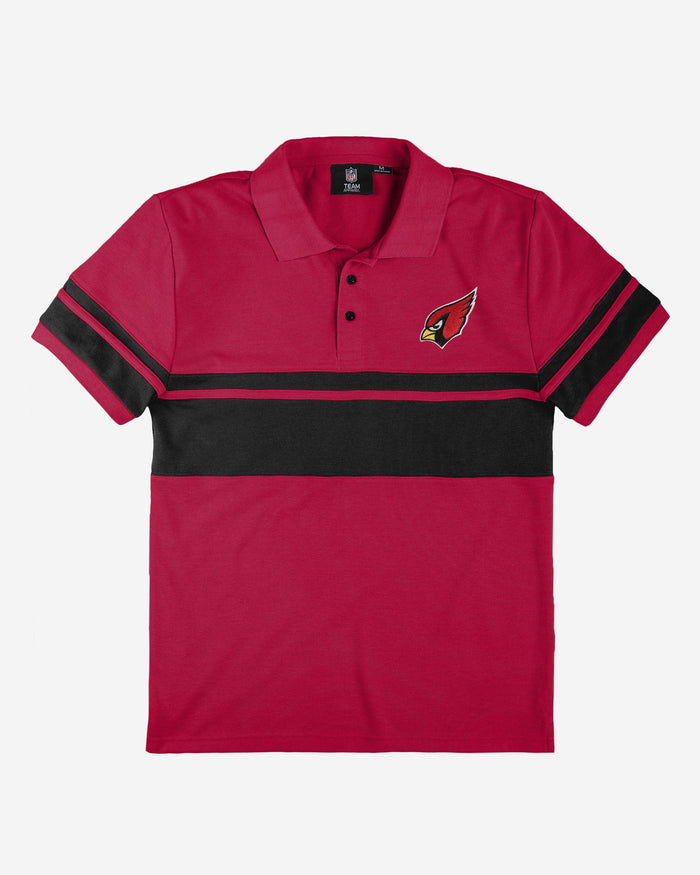 Arizona Cardinals Cotton Stripe Polo FOCO - FOCO.com