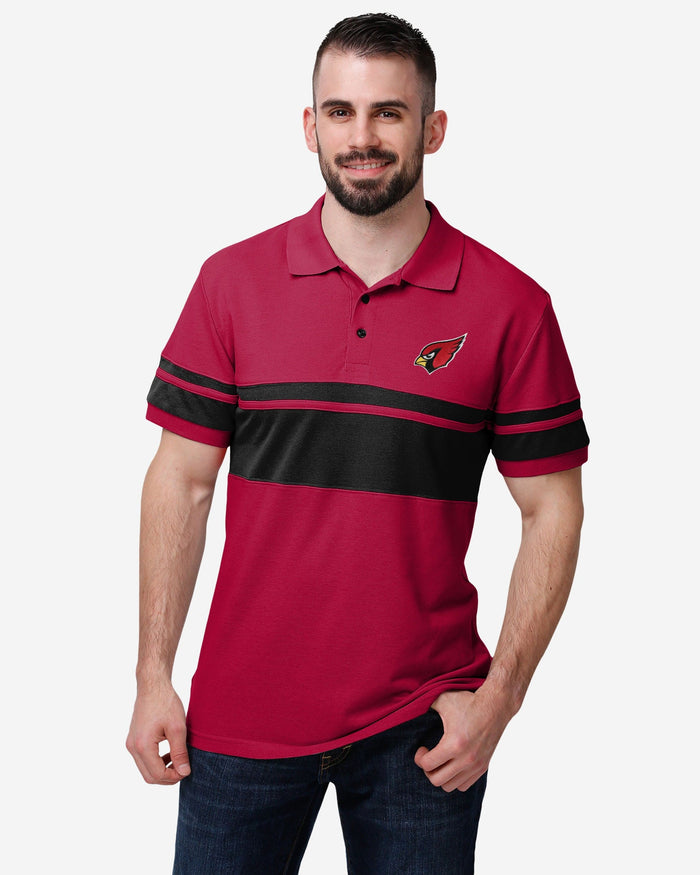 Arizona Cardinals Cotton Stripe Polo FOCO S - FOCO.com