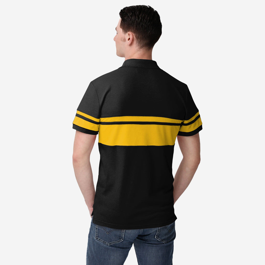 Pittsburgh Steelers Cotton Stripe Polo FOCO - FOCO.com