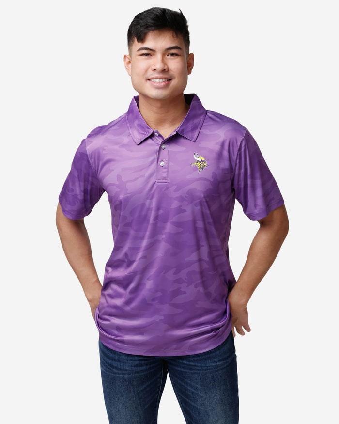 Minnesota Vikings Color Camo Polyester Polo FOCO S - FOCO.com