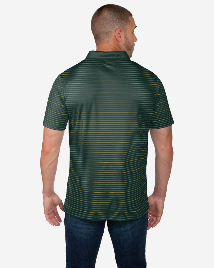 Green Bay Packers Striped Polyester Polo FOCO - FOCO.com