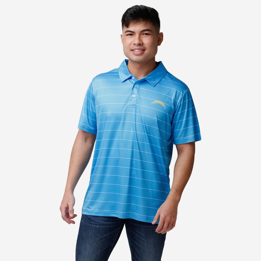 Los Angeles Chargers Striped Polyester Polo FOCO S - FOCO.com