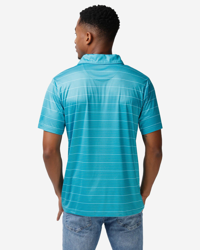 Miami Dolphins Striped Polyester Polo FOCO - FOCO.com