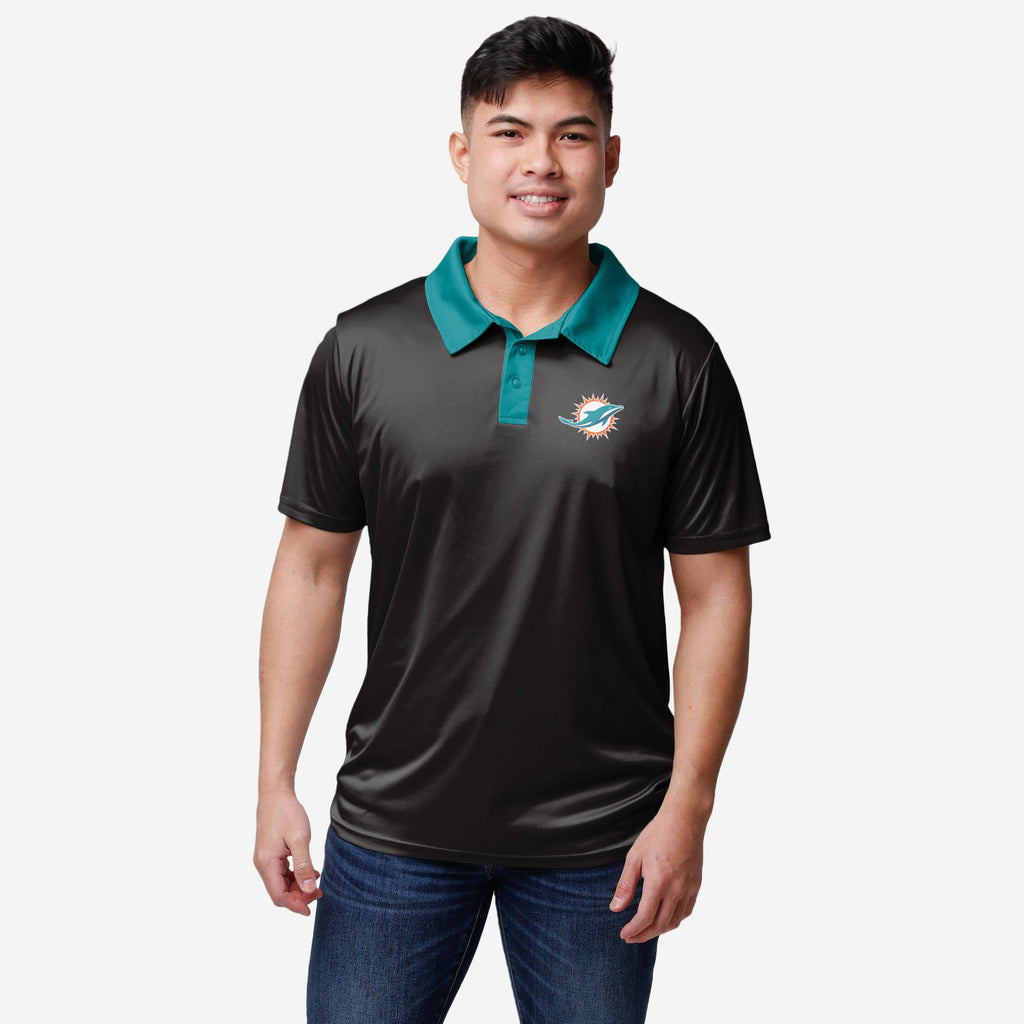 Miami Dolphins Nightcap Polyester Polo FOCO S - FOCO.com