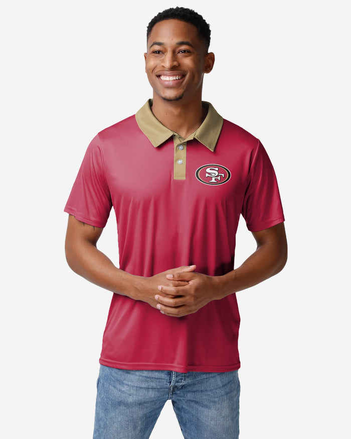 San Francisco 49ers Workday Warrior Polyester Polo FOCO S - FOCO.com