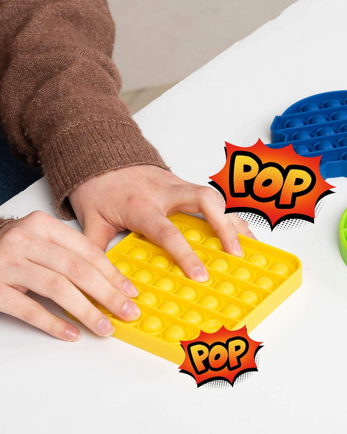 Seattle Seahawks 2 Pack Ball & Square Push-Itz Fidget FOCO - FOCO.com