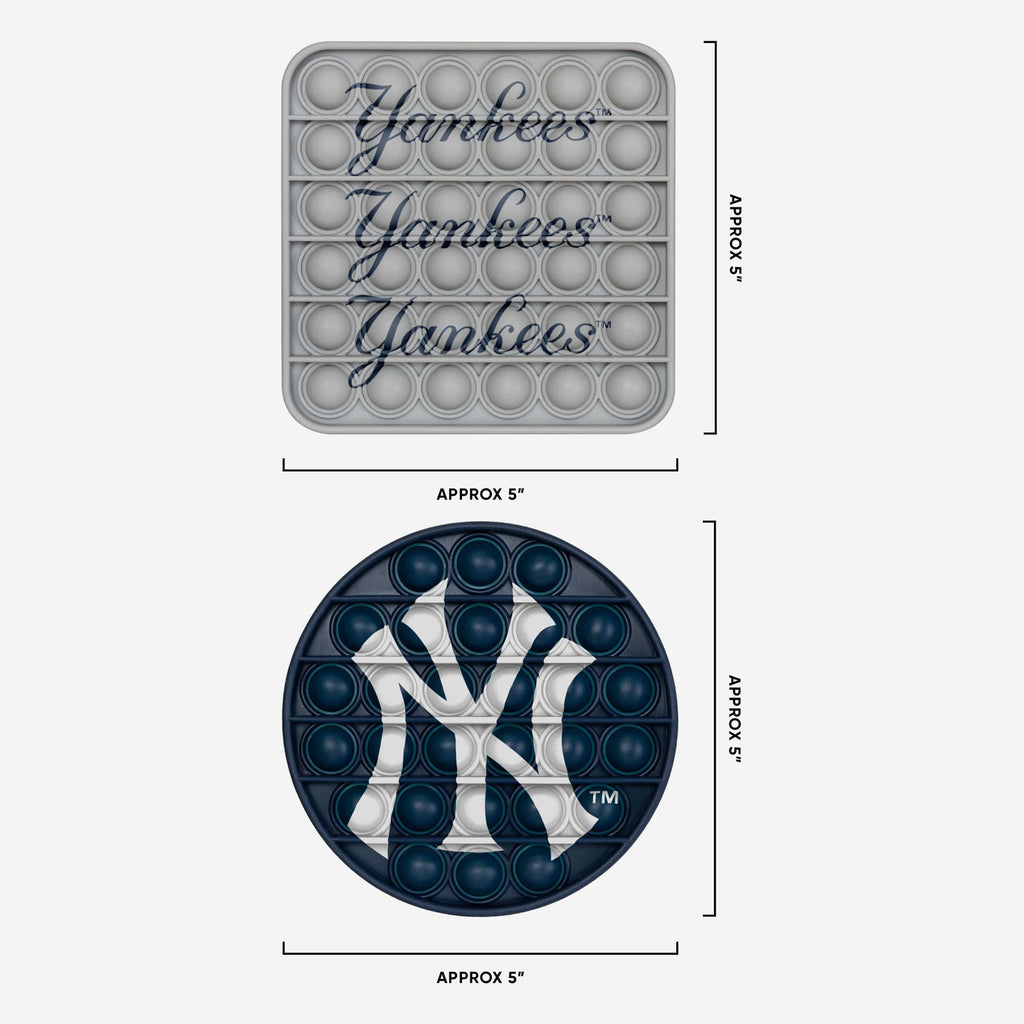 New York Yankees 2 Pack Ball & Square Push-Itz Fidget FOCO