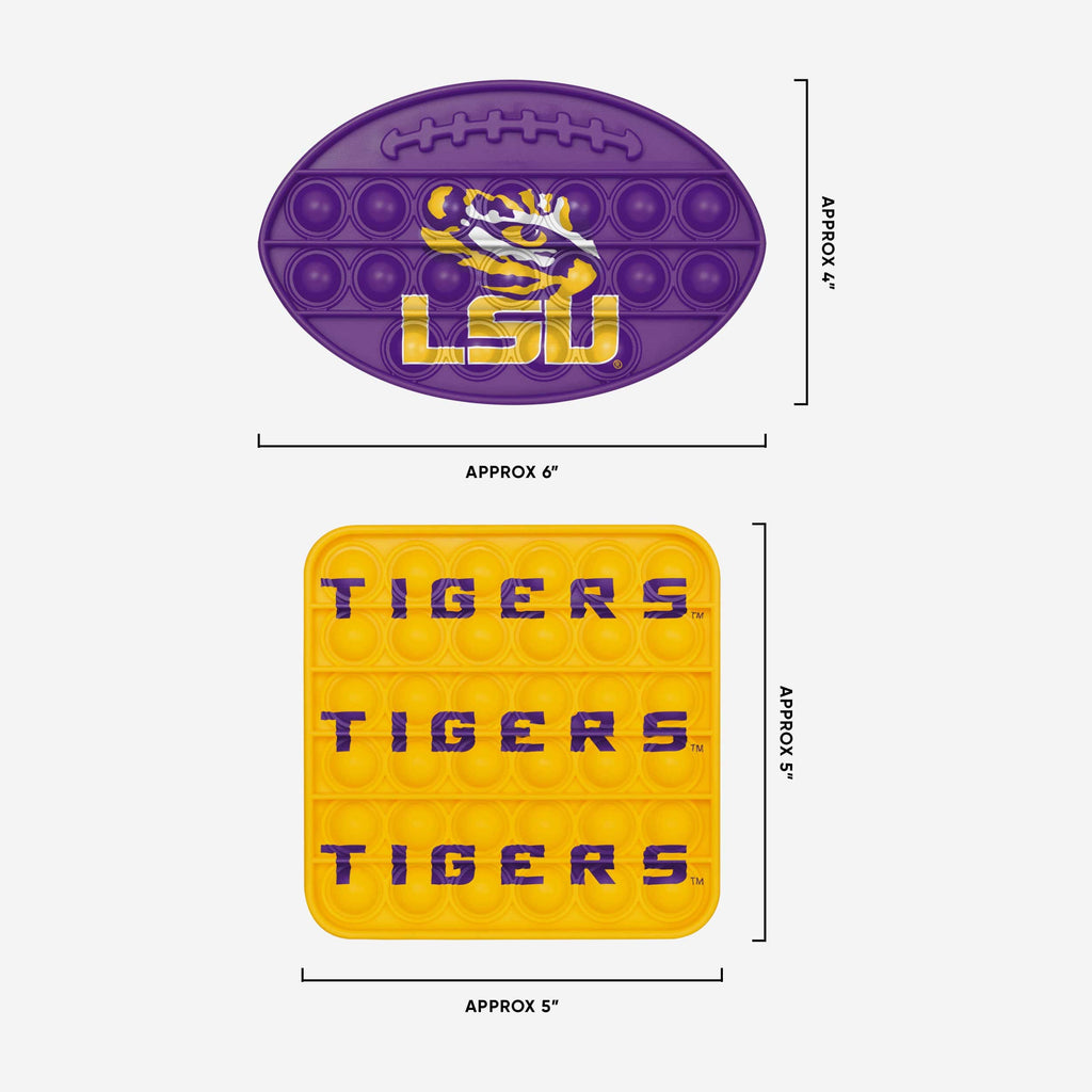 LSU Tigers 2 Pack Ball & Square Push-Itz Fidget FOCO