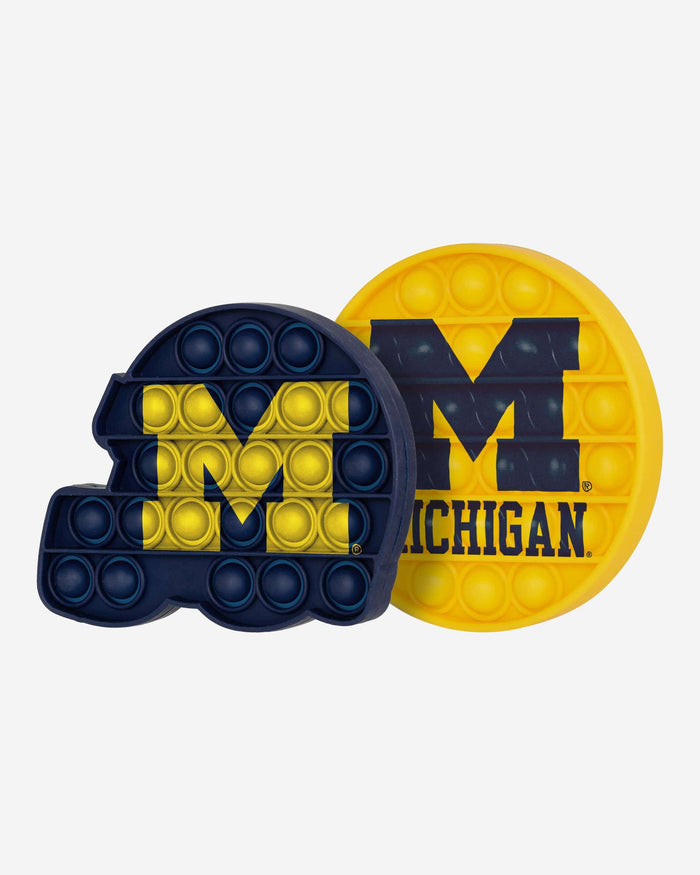 Michigan Wolverines 2 Pack Helmet & Circle Push-Itz Fidget FOCO - FOCO.com