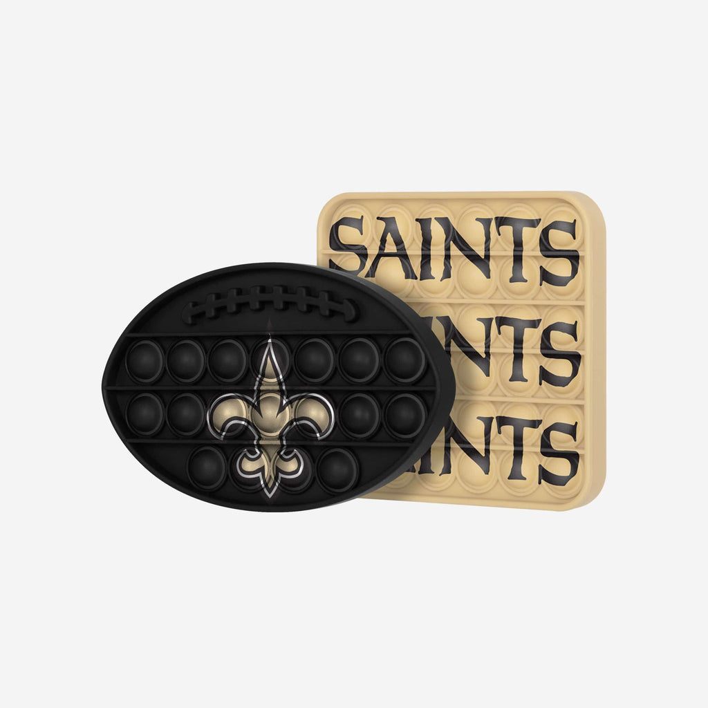 New Orleans Saints 2 Pack Ball & Square Push-Itz Fidget FOCO - FOCO.com