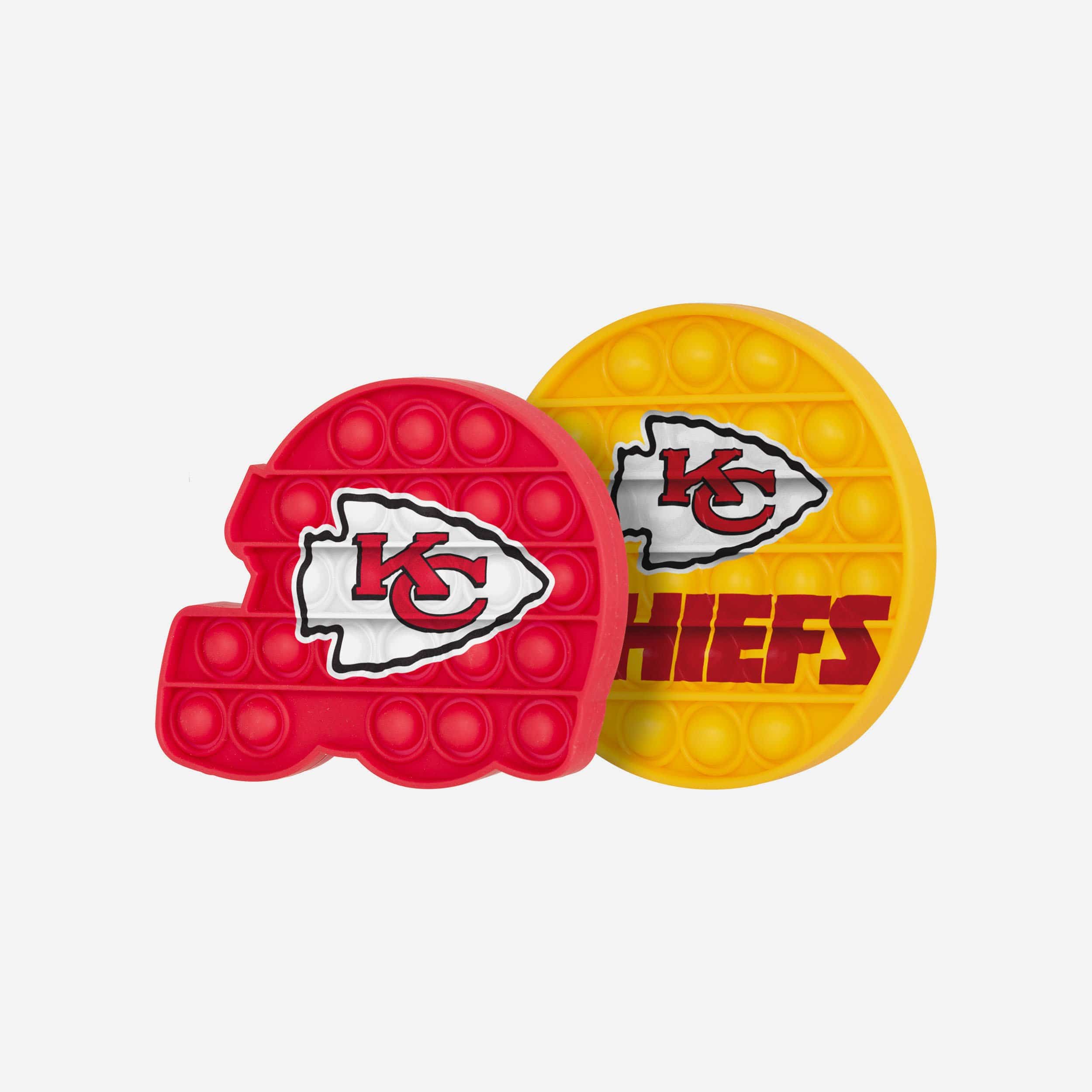 Kansas City Chiefs 2 Pack Helmet & Circle PushItz Fidget FOCO