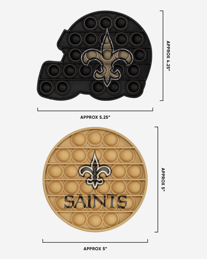 New Orleans Saints 2 Pack Helmet & Circle Push-Itz Fidget FOCO - FOCO.com