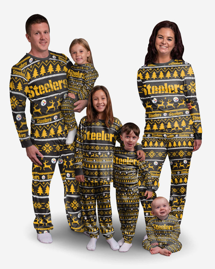 Pittsburgh Steelers Family Holiday Pajamas FOCO - FOCO.com