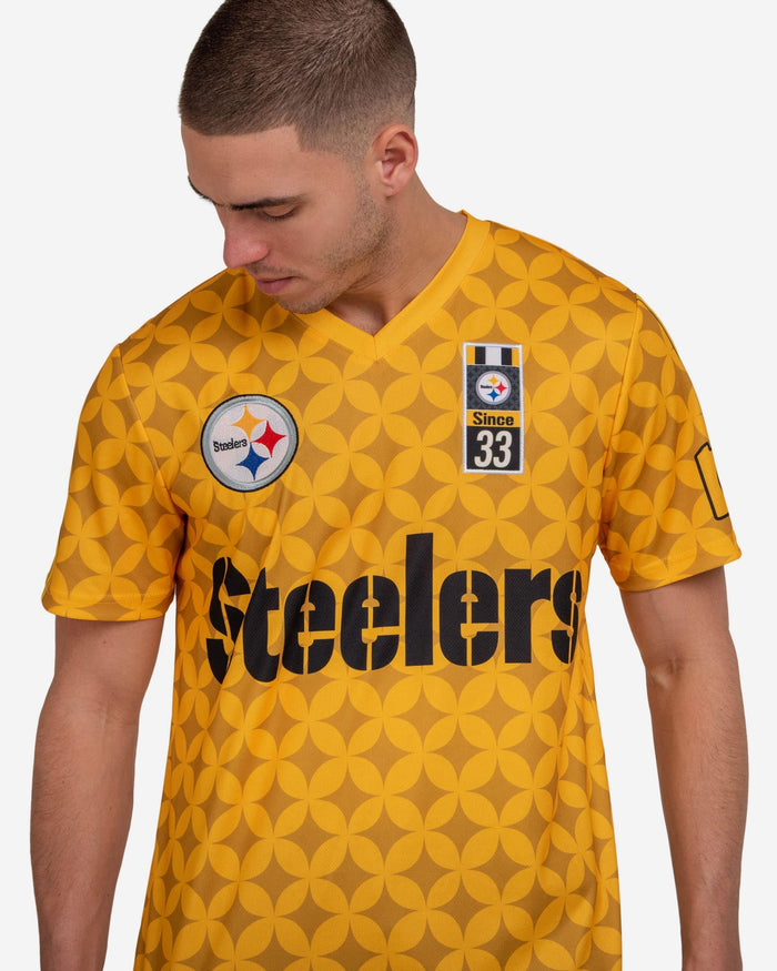 Pittsburgh Steelers Short Sleeve Soccer Style Jersey FOCO - FOCO.com