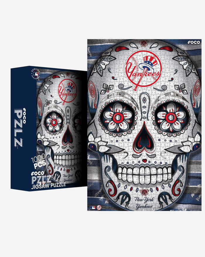 New York Yankees Sugar Skull 1000 Piece Jigsaw Puzzle PZLZ FOCO - FOCO.com