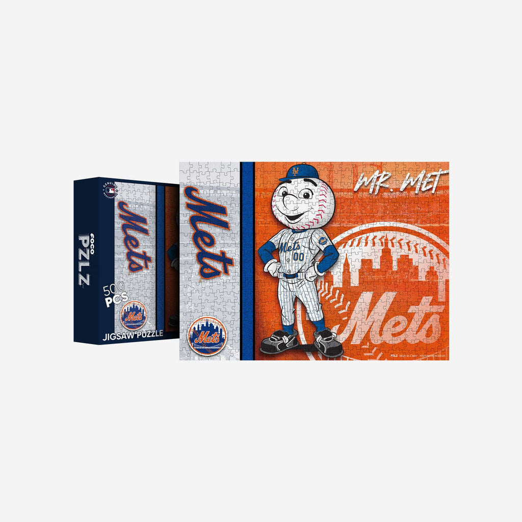 Mr Met New York Mets Mascot 500 Piece Jigsaw Puzzle PZLZ FOCO - FOCO.com