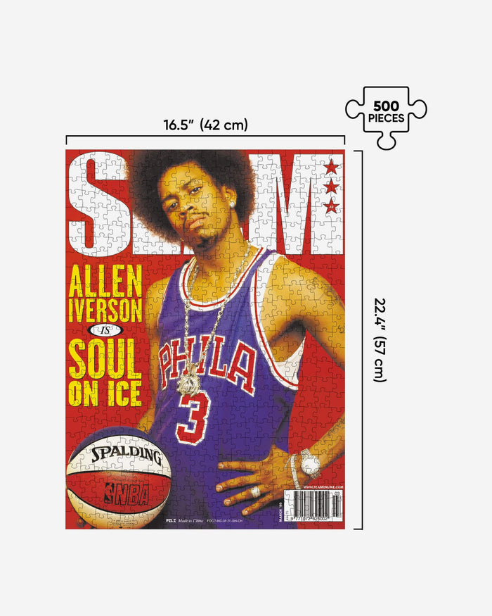 Allen Iverson Philadelphia 76ers SLAM Cover 500 Piece Jigsaw Puzzle PZLZ FOCO - FOCO.com