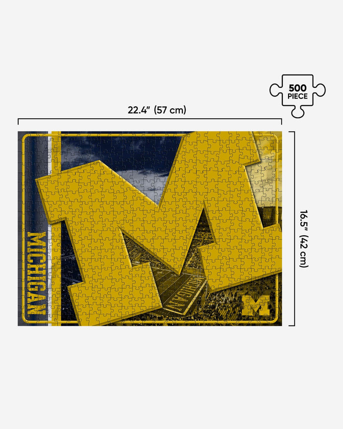 Michigan Wolverines Big Logo 500 Piece Jigsaw Puzzle PZLZ FOCO - FOCO.com