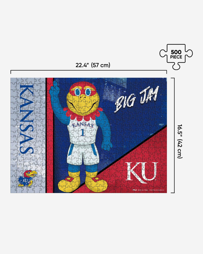 Big Jay Kansas Jayhawks Mascot 500 Piece Jigsaw Puzzle PZLZ FOCO - FOCO.com