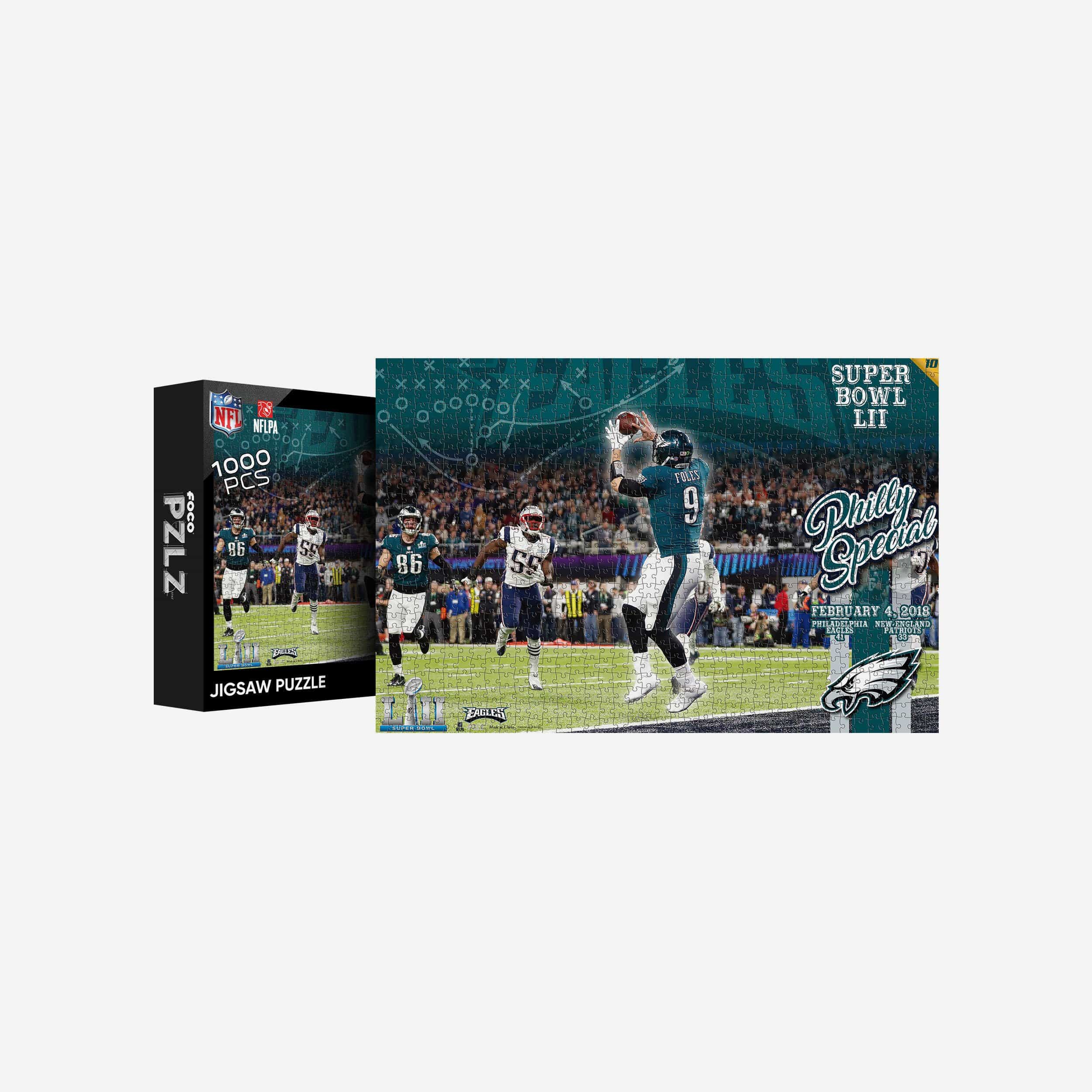 Nick foles philadelphia eagles philly special 1000 piece jigsaw puzzle pzlz