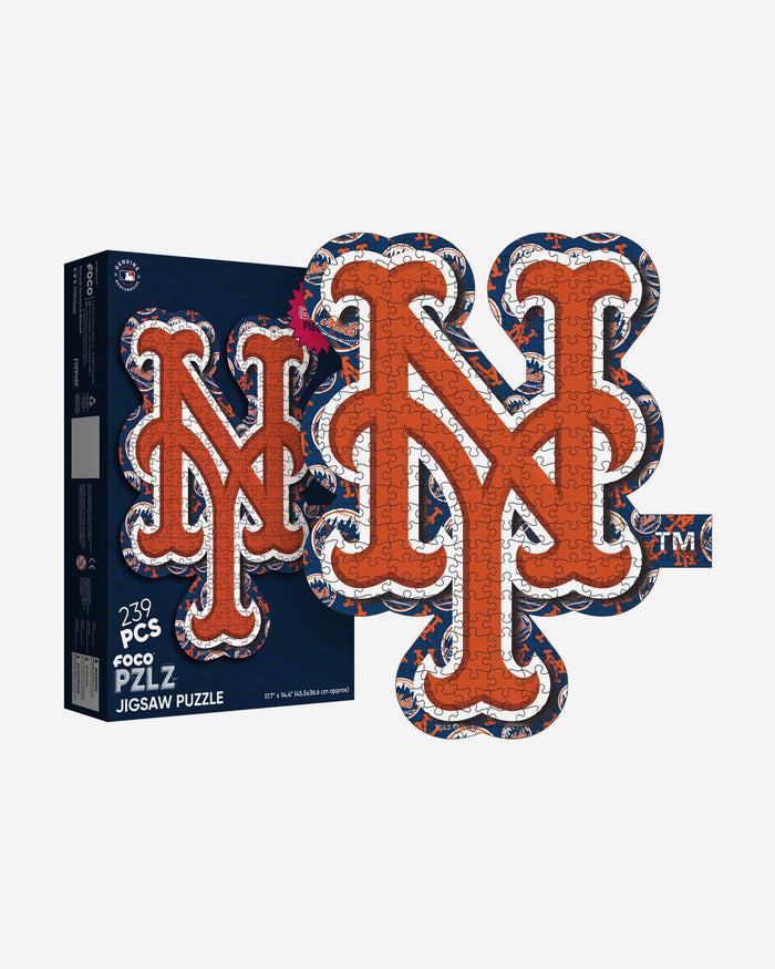 New York Mets Logo Wood Jigsaw Puzzle PZLZ FOCO - FOCO.com