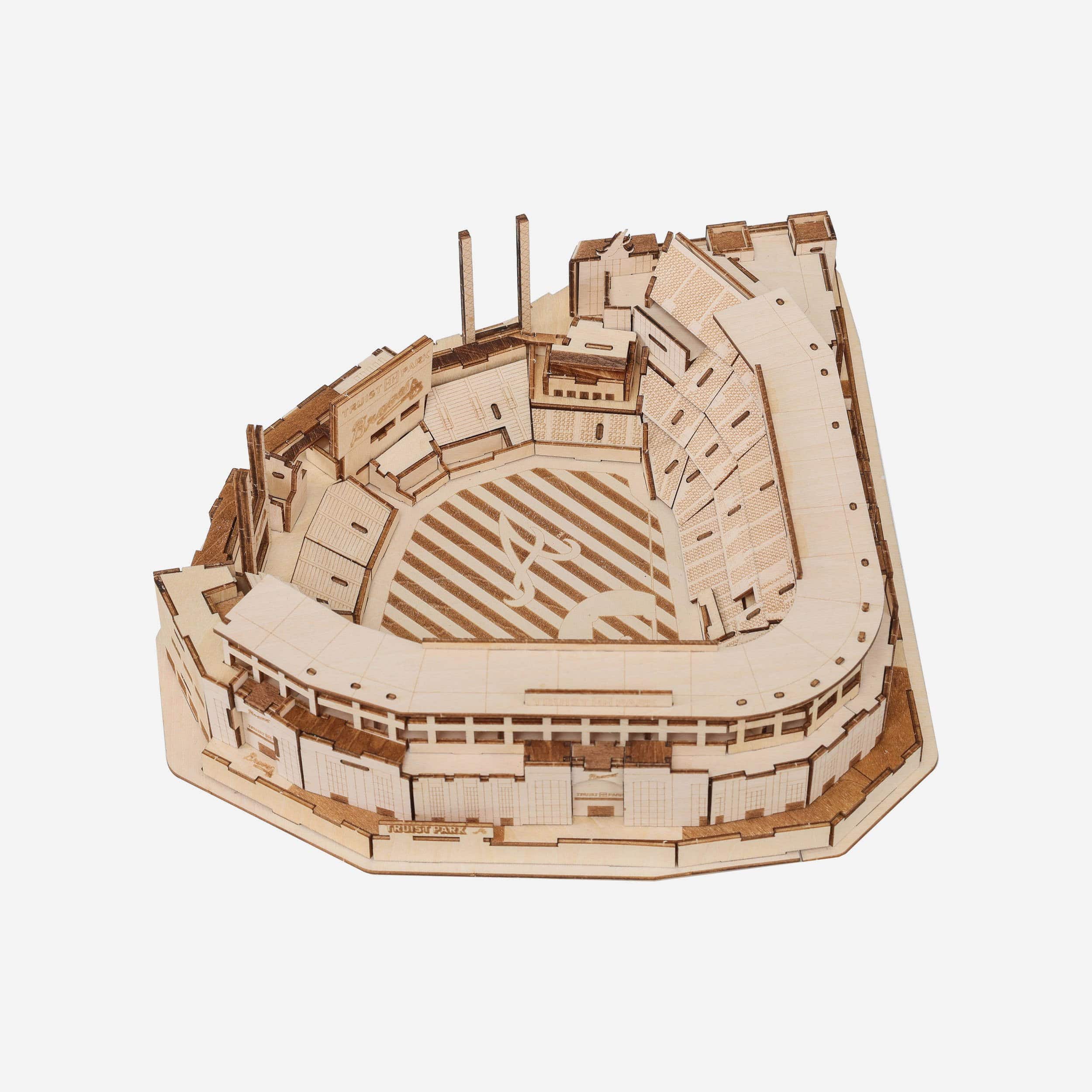 Atlanta Braves Truist Park Wood PZLZ Stadium 3D Puzzle Officially Licensed by MLB