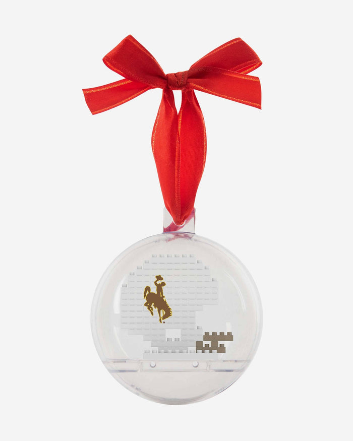 Wyoming Cowboys BRXLZ Helmet Ball Ornament FOCO - FOCO.com