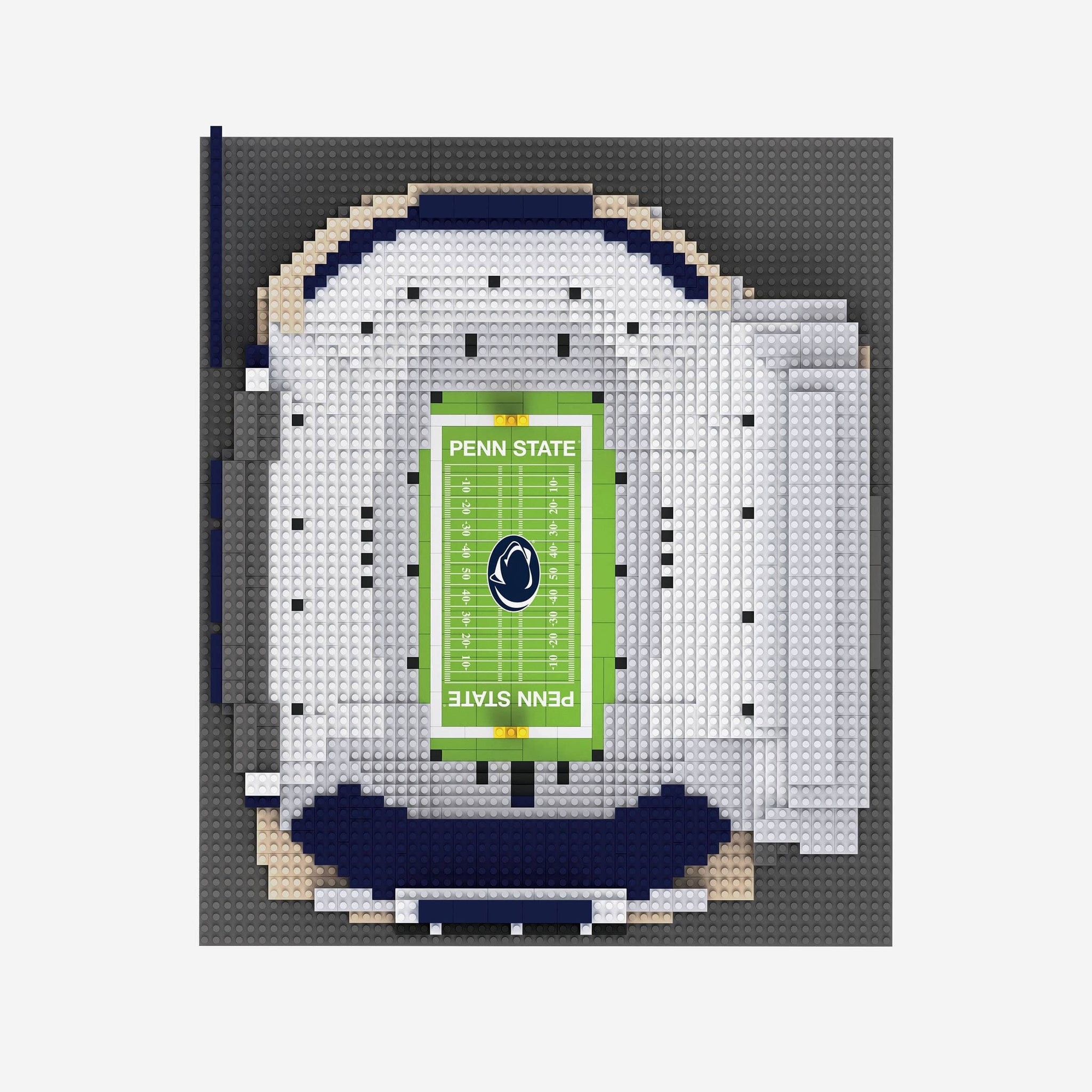 buy penn state football helmet legos Penn State Nittany Lions NCAA BRXLZ Stadium 2390-Piece Building Block Set