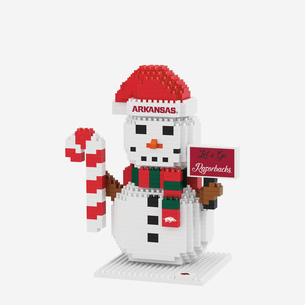 Arkansas Razorbacks BRXLZ Snowman FOCO - FOCO.com