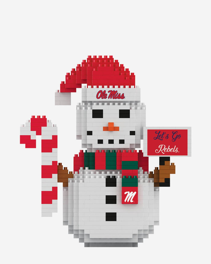 Ole Miss Rebels BRXLZ Snowman FOCO - FOCO.com