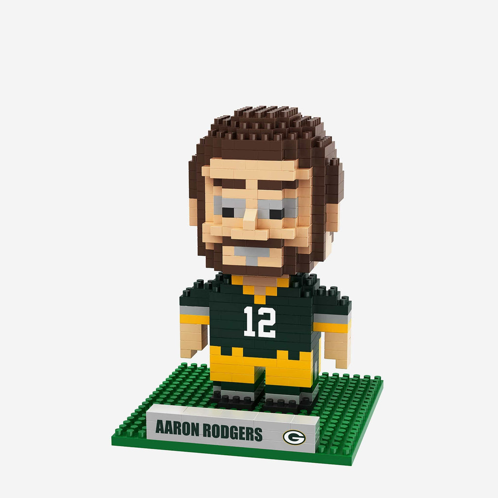 Aaron Rodgers Green Bay Packers BRXLZ Mini Player FOCO - FOCO.com