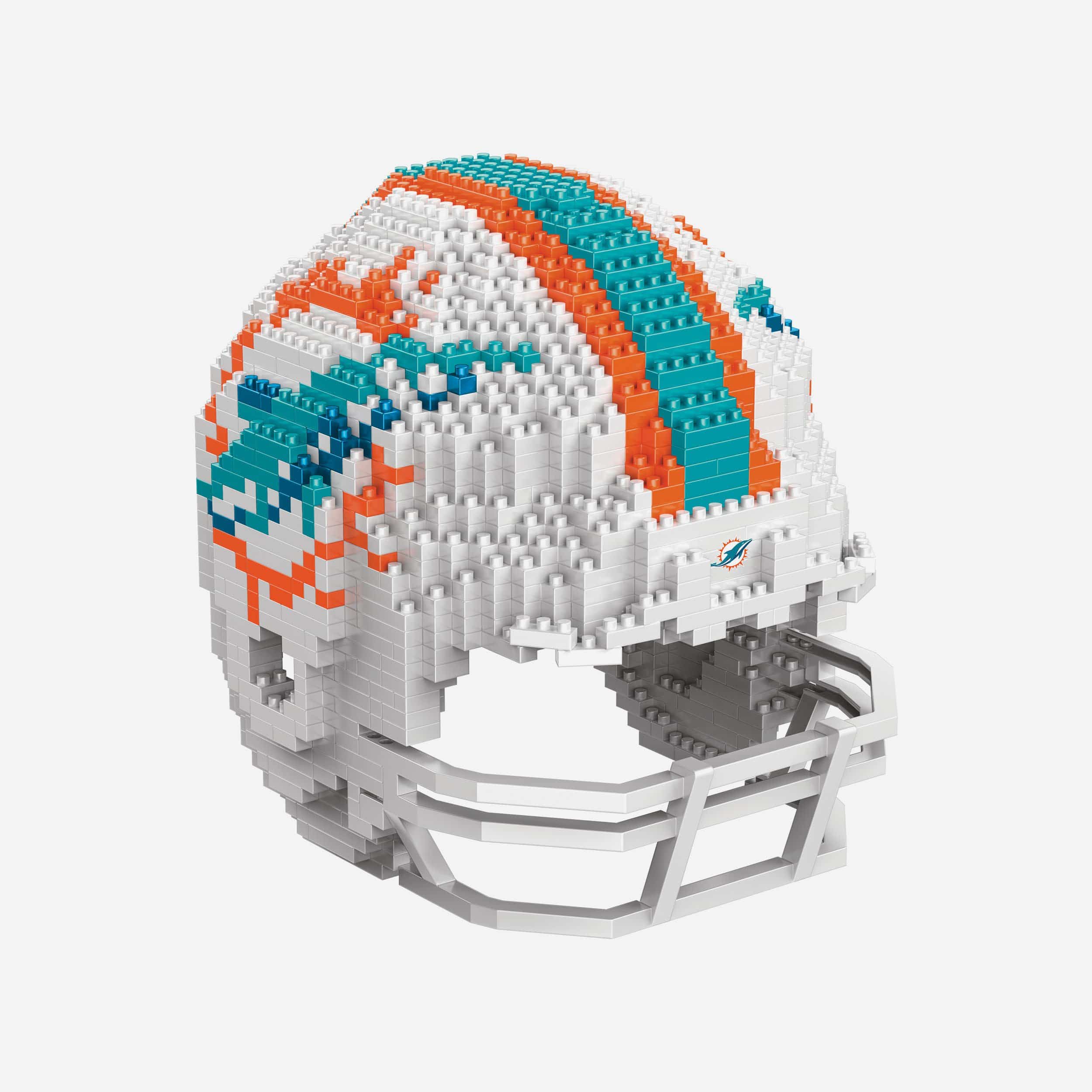 dolphin lego football helmet Miami Dolphins Replica BRXLZ Mini Helmet