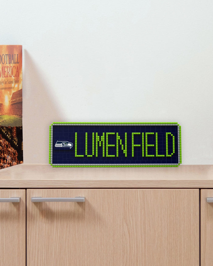 Seattle Seahawks BRXLZ Stadium Street Sign FOCO - FOCO.com